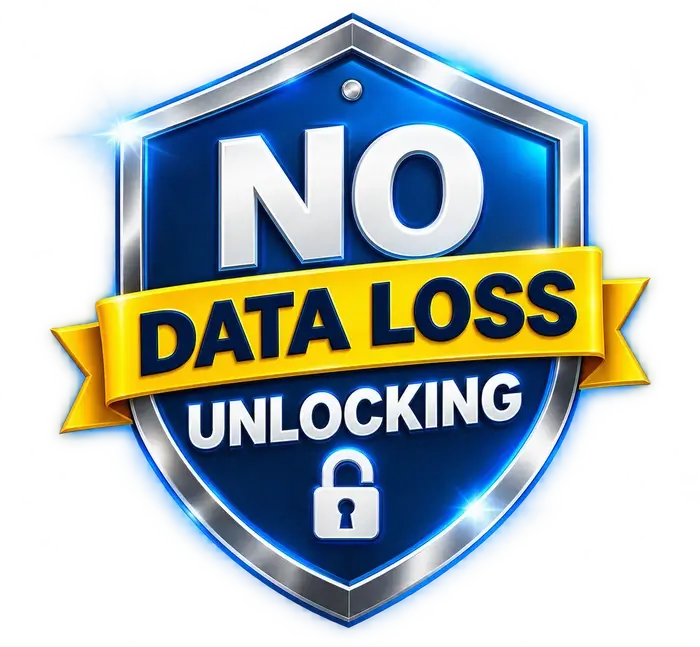 No Data Loss Unlocking Certified Emblem